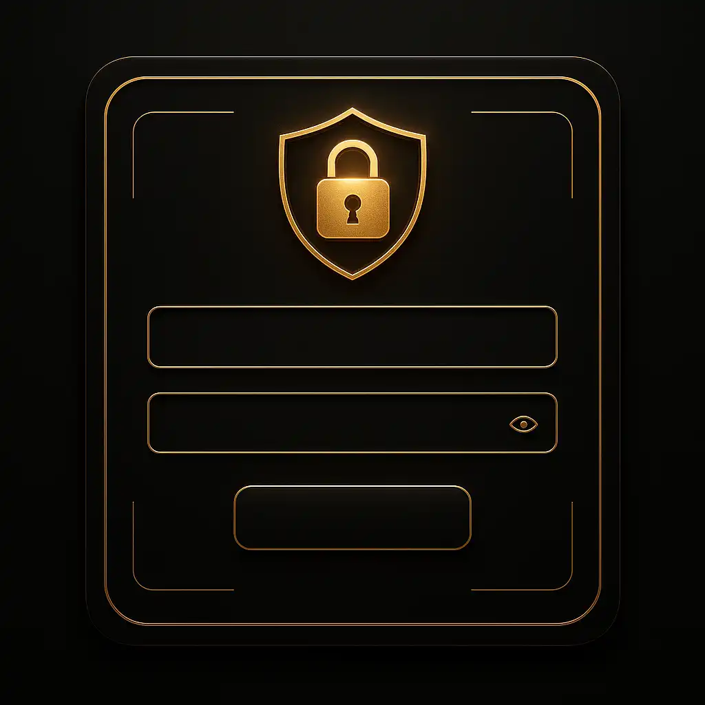 Secure login panel for a DaytonaSpin player account